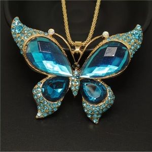 Blue Butterfly Necklace 🦋